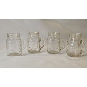 Golden‎ Harvest Mini Mason Jar Set of 4 -NO LIDS (3c2)